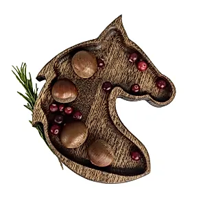 Тарелка-менажница «Огненная лошадка» (маленькая) 15х18см